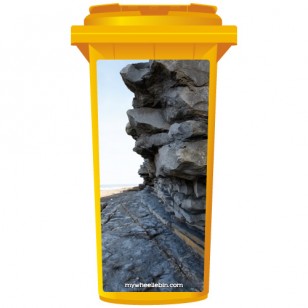 Cliff Face At The Beach Wheelie Bin Sticker Panel